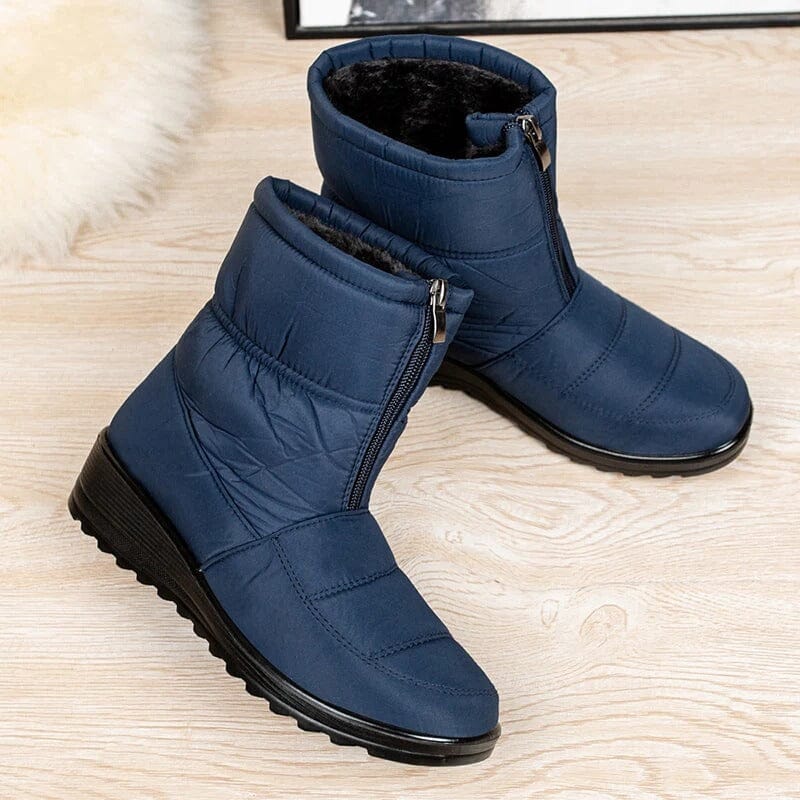 Bota de Outono Jana Peluciada Impermeável - Direto Da Fábrica! Bota Outono MRL-113 Miralleve Azul Marinho 33