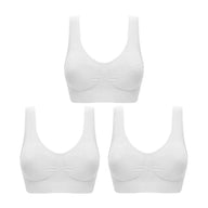 Sutiã Confort Milena - Queima de Estoque + Envio Grátis (Compre 1 Leve 3) Sutiã Confort MRL-059 Miralleve 3 Brancos P (36 - 38)