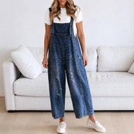 Macacão Janiele com Denim Vintage e Corte Amplo