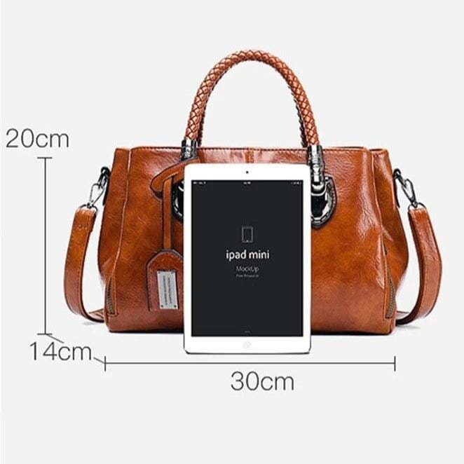 Bolsa Feminina Clássica Boston™ / Dupla Alça em Couro PU Bolsa Feminina MRL-129 Miralleve 