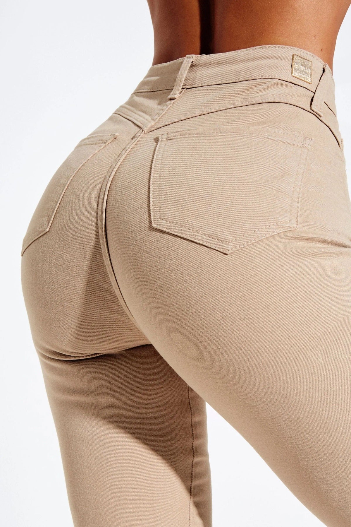 Calça Jeans Modeladora Nude Reta Cós Alto Calça Jeans MRL-127 Miralleve 