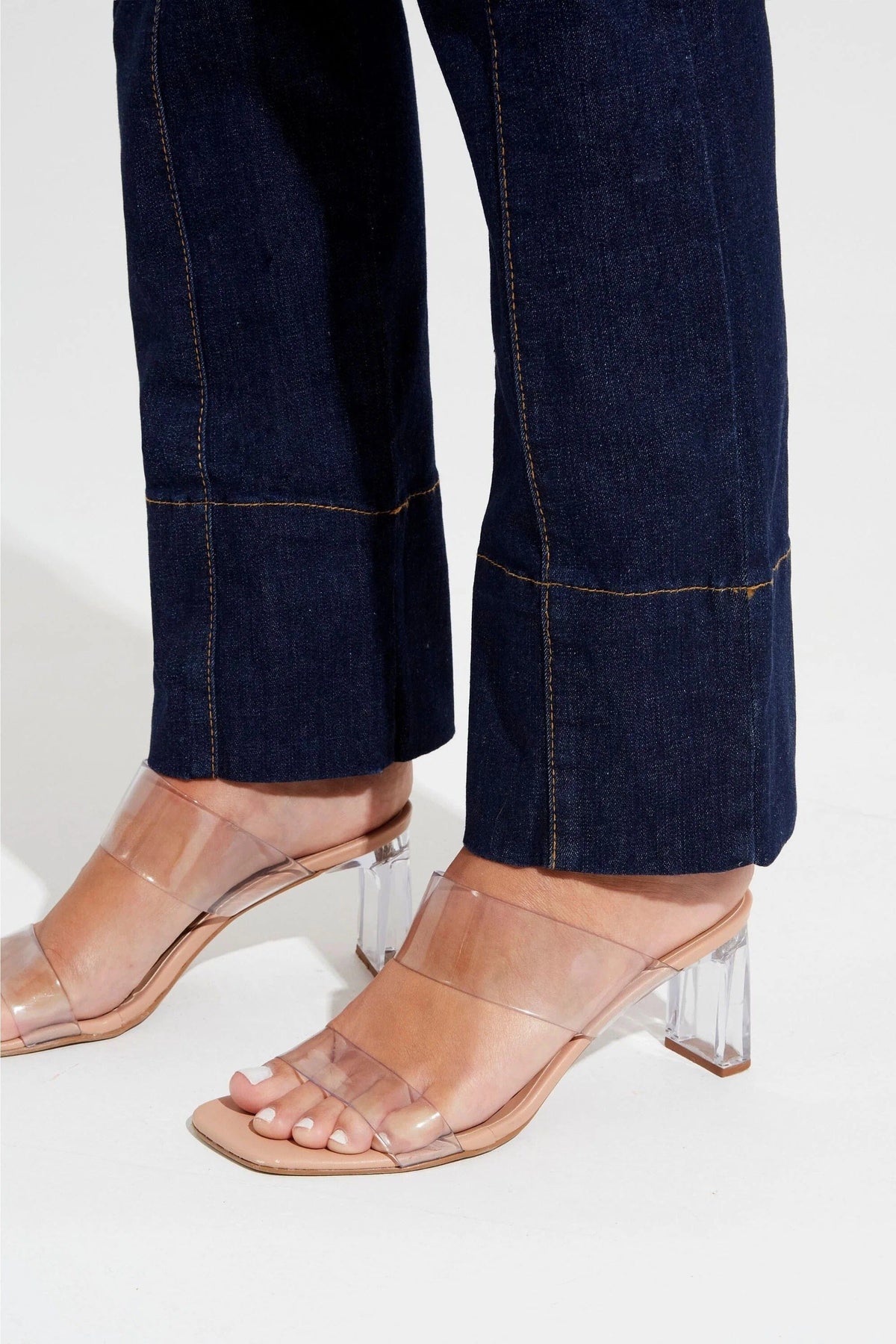 Calça Jeans de Rica Tecnológica Reta Cós Super Alto Calça Jeans MRL-120 Miralleve 