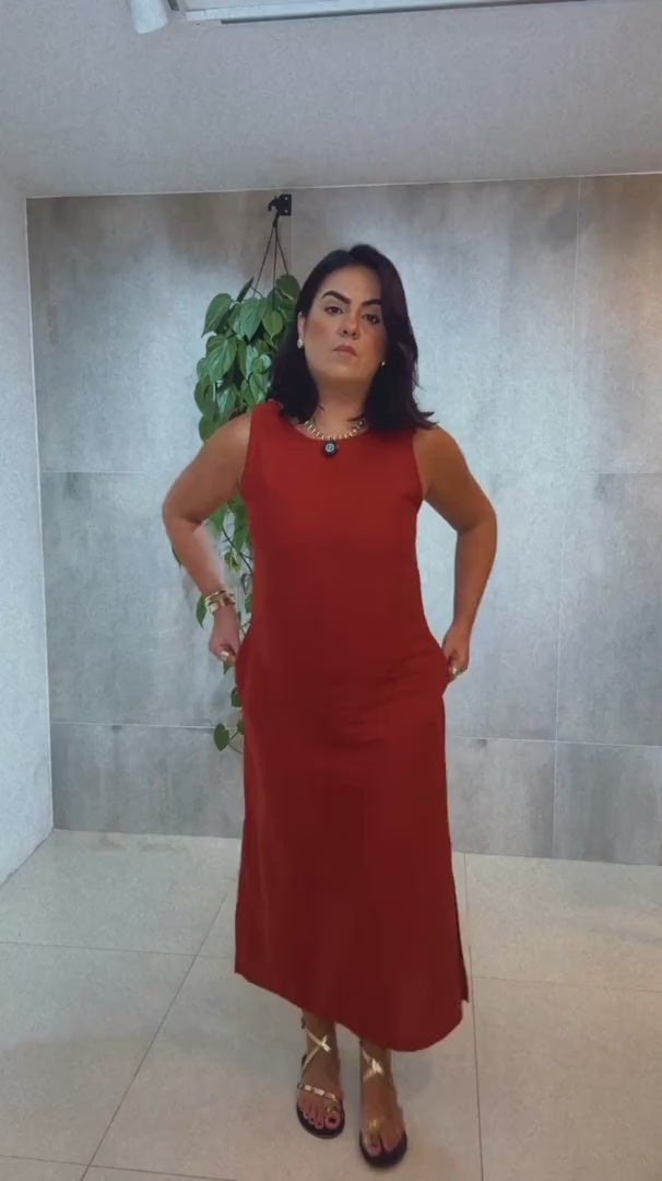 Vestido Antônia linho