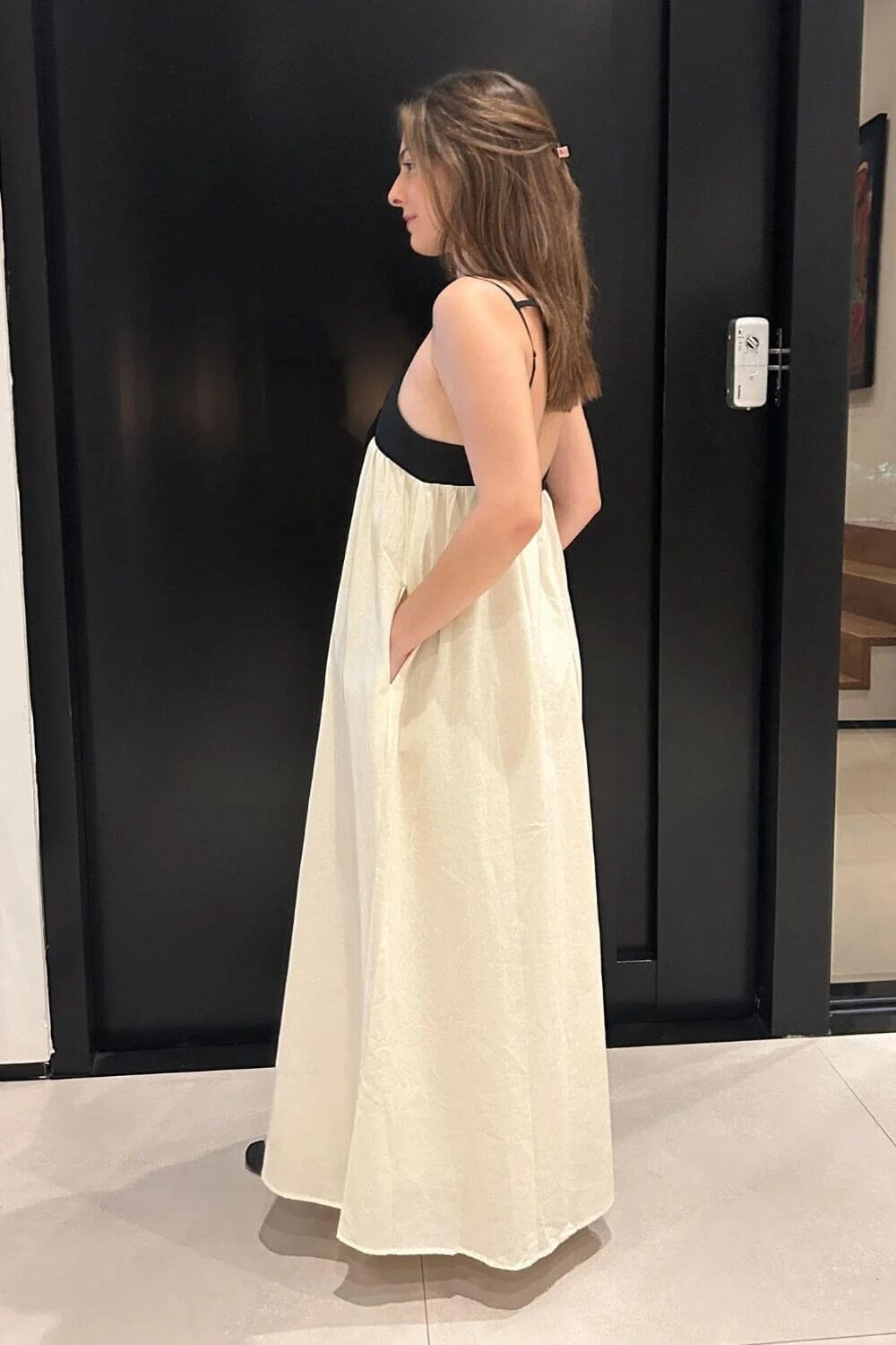 Vestido Longo em Linho Emily Vestido Longo MRL-154 Miralleve 