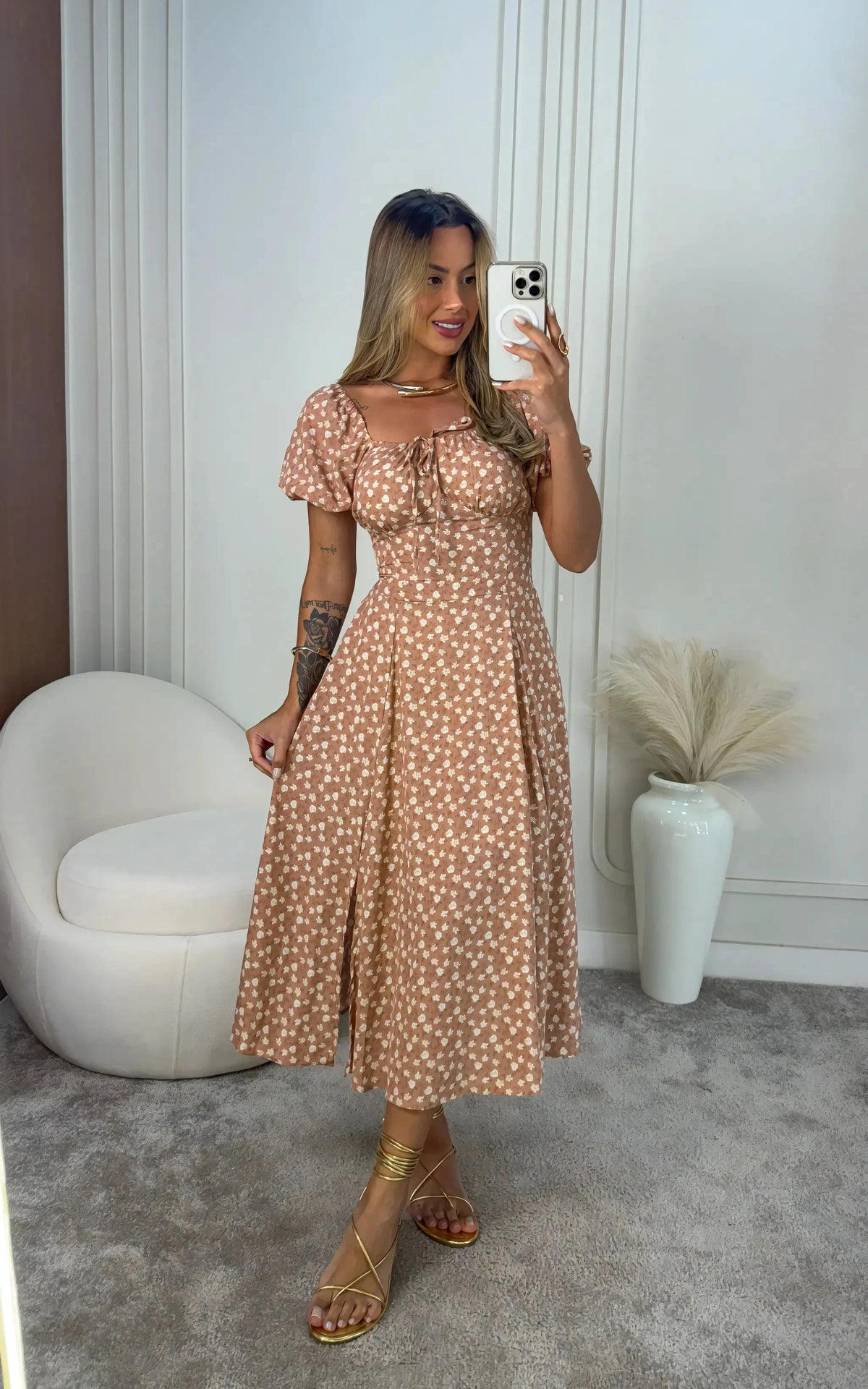 Vestido Jasmine Vestido Jasmine MRL-041 Miralleve PP Bege 