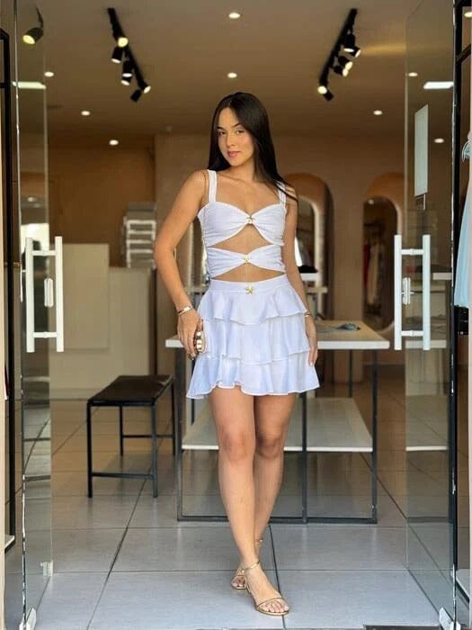 Vestido Lívia Vestido Lívia MRL-181 Miralleve PP Branco 
